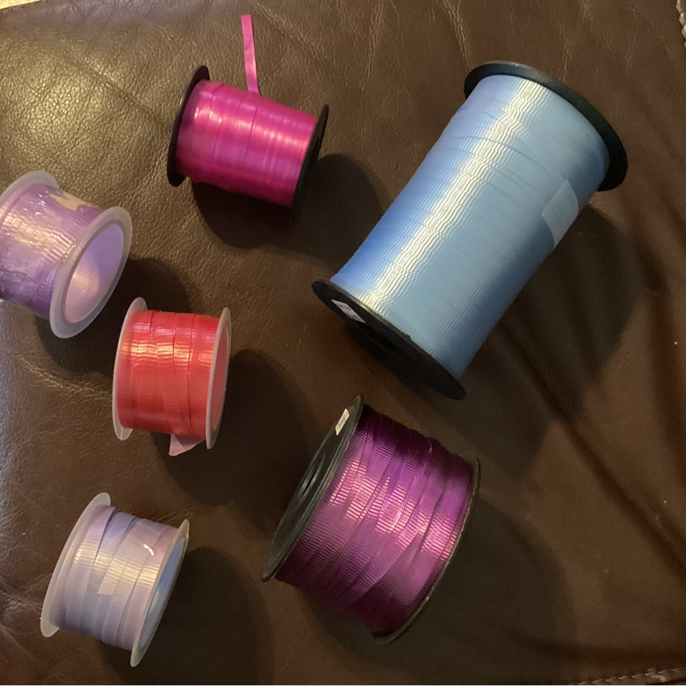 Curling Ribbon Gift Wrap Spool - Assorted Pink, Purple, Blue